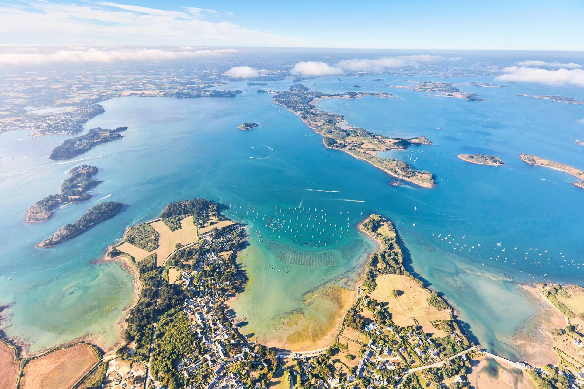 Le golfe du Morbihan vu d'en haut